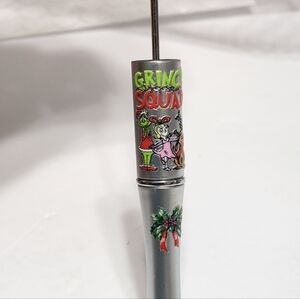 Christmas Grin Green Monster Xmas Beadable Pen Craft Crafting Beads Beading‎